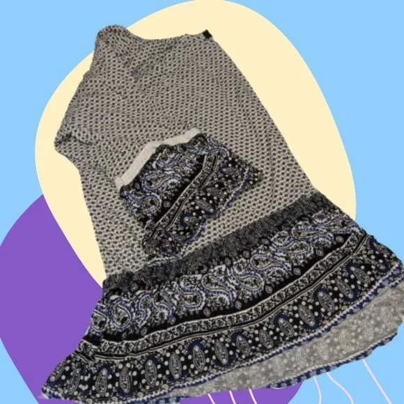 Plus Patterned Stretch Blouse - Picture 2 of 2